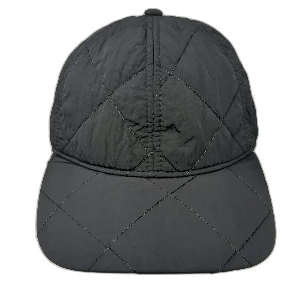 All in Motion Baseball Cap Black One Size Quilted Nylon Adjustable Cord Hat